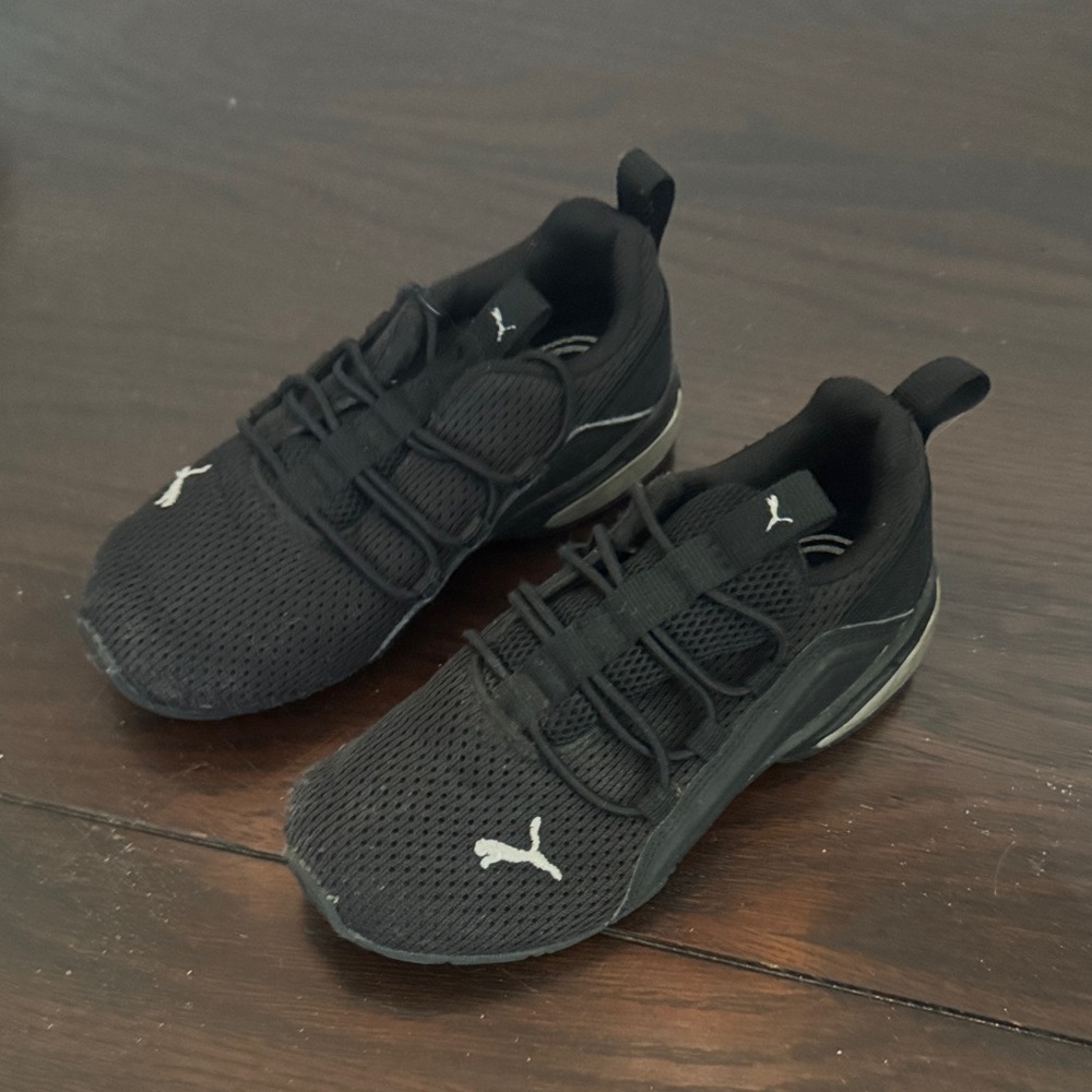 Puma Black Mesh Running Shoes